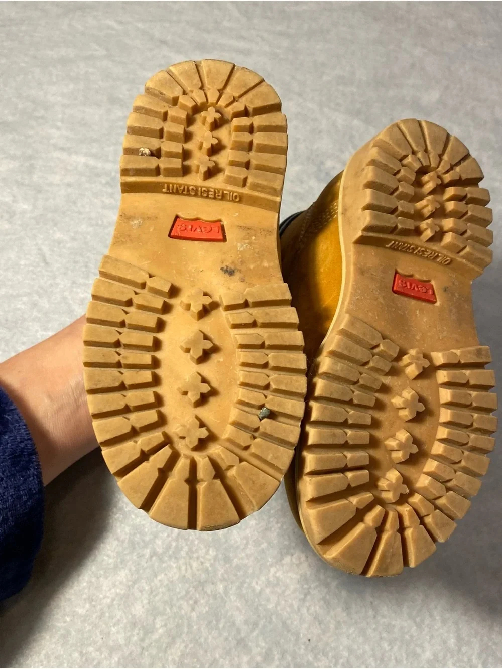 Levi's Kids Wheat/Tan Lace-Up Work Boots size 8 boys